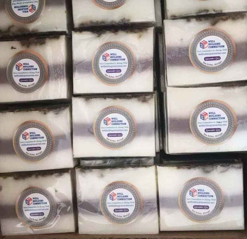 Lavender Livy and Mia Rose Hand Made Natural Soap - 1 Free Sisal Bag Included With Purchase