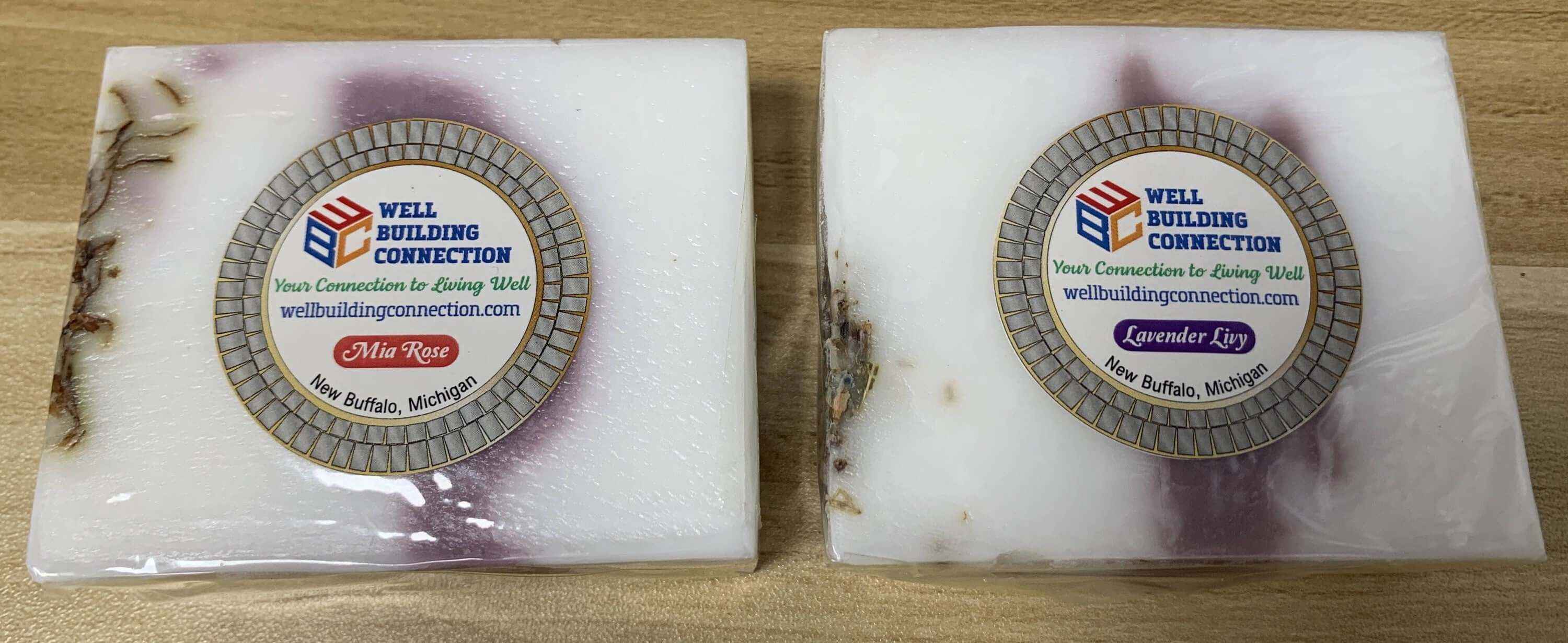 Lavender Livy and Mia Rose Hand Made Natural Soap - 1 Free Sisal Bag Included With Purchase