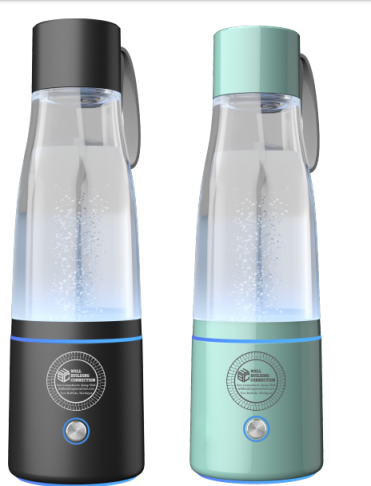 Well Building Connection Hydrogen Water Generator Bottle – Portable Rechargeable Hydrogen Water Bottle for Everyday Hydration