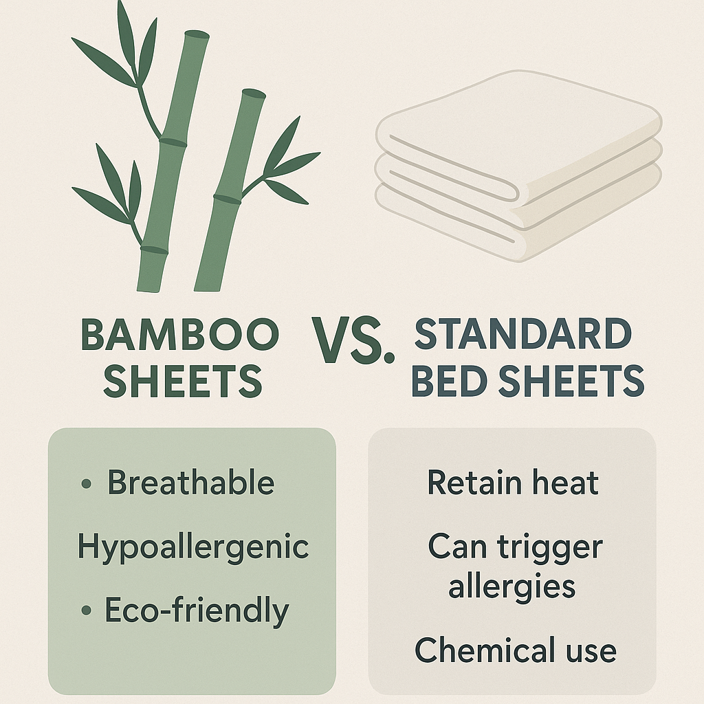 🛏️ Sleep Smarter: Why Bamboo Sheets Are a Healthier Choice Than Standa