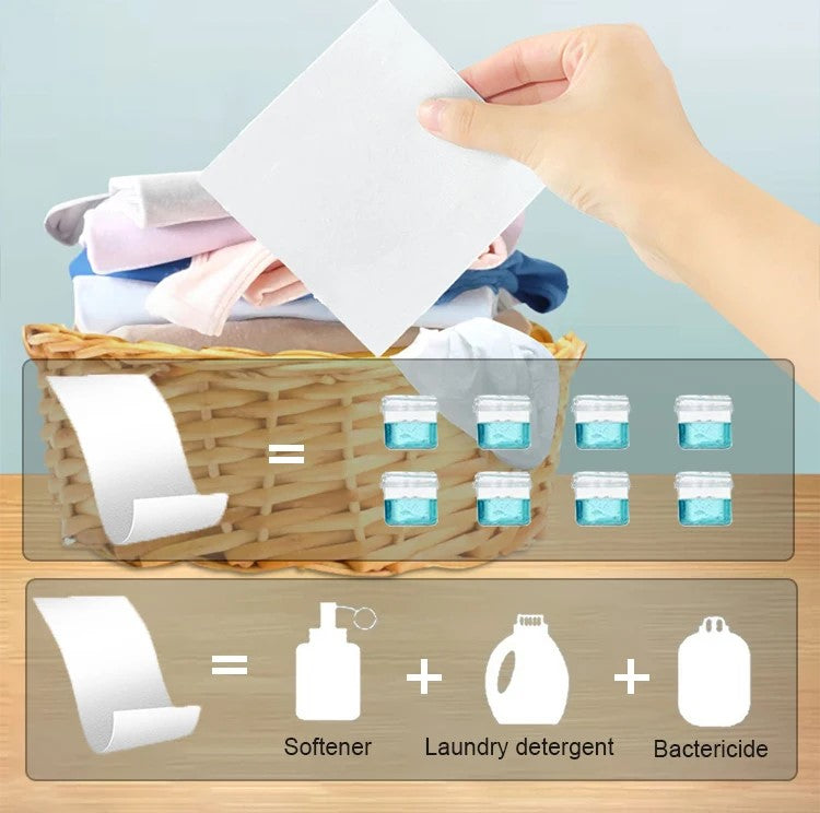 Stain Fighting Laundry Sheet - Biodegradable Strong Lavender Scent Sheets