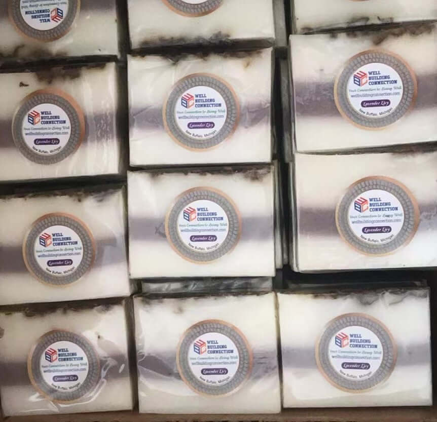Lavender Livy and Mia Rose Hand Made Natural Soap - 1 Free Sisal Bag Included With Purchase