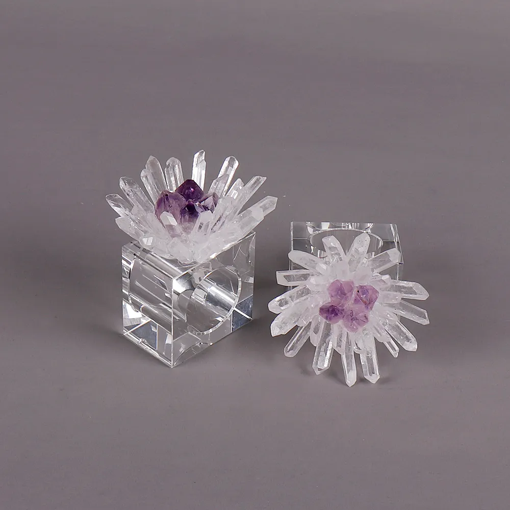 Well Building Connection crystal quartz napkin rings, displayed against a neutral background.

Elevate your dining experience with the timeless beauty, Crystal Quartz Napkin Rings. Designed to add a touch of elegance and sophistication to any table setting, these stunning napkin holders feature natural crystal quartz stones set in high-quality metal rings, creating perfect blend of luxury and functionality.