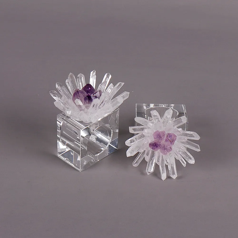 Crystal Quartz Napkin Rings - Set an Artistic Masterpiece for Dinner Every Day