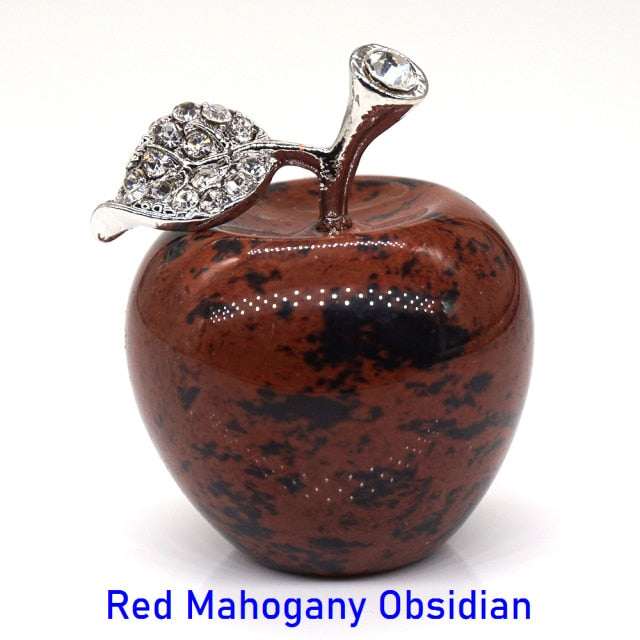 Apple Statue Healing Crystal Gemstone Natural Stone - Well Building Connection