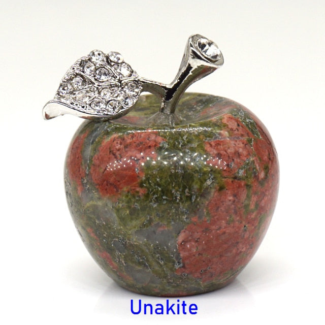 Apple Statue Healing Crystal Gemstone Natural Stone - Well Building Connection